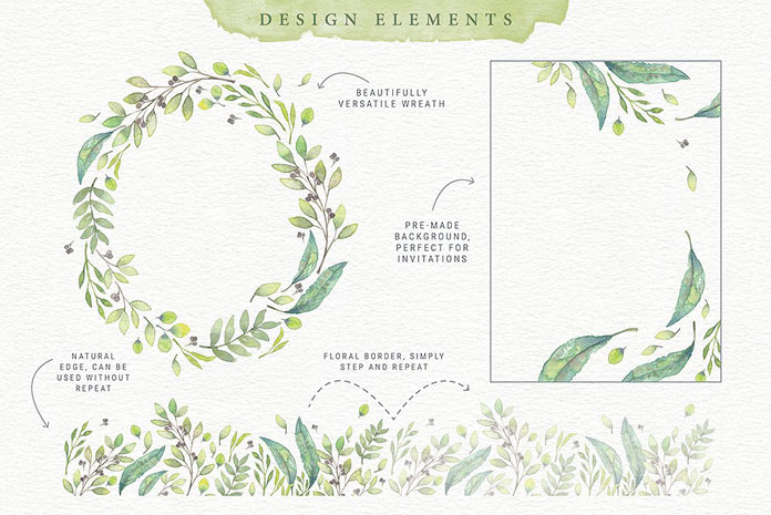 Design elements and watercolor illustrations by Lisa Glanz.