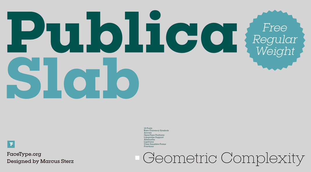 Publica Slab font family from FaceType