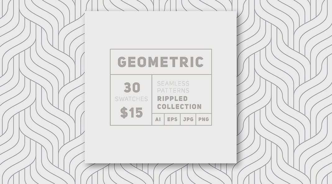 Rippled Seamless Patterns by Curly Pat.