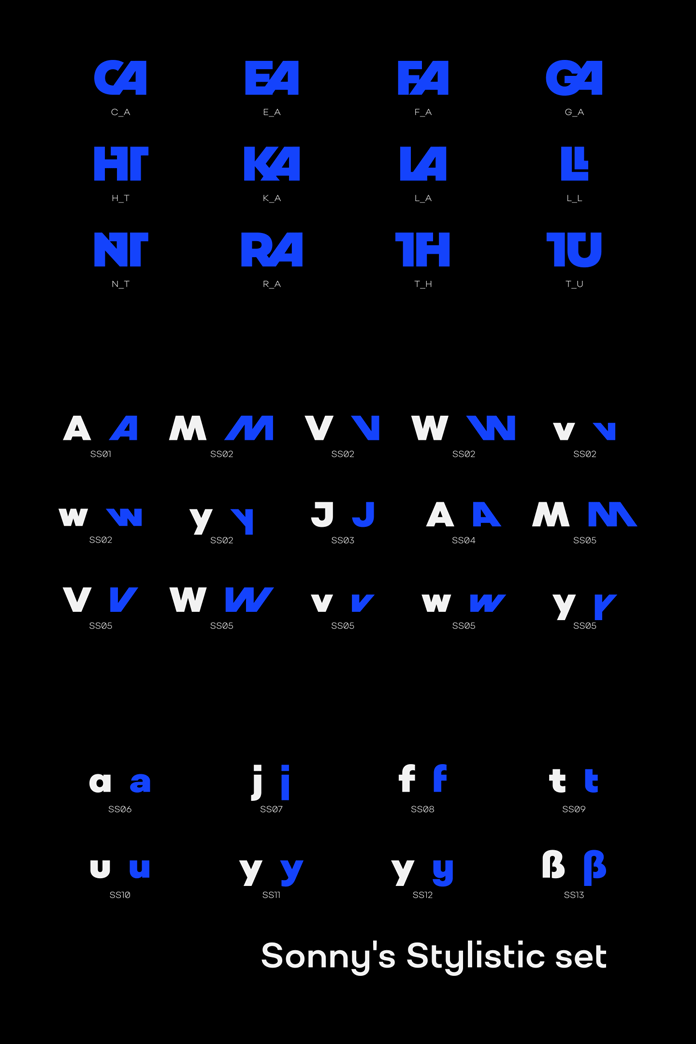 Stylistic set.