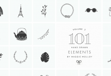 101 Hand Drawn Logo Elements as EPS and PSD files.