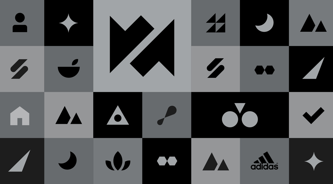 Adidas icons designed by studio TRÜF for a unique and modern fitness app.