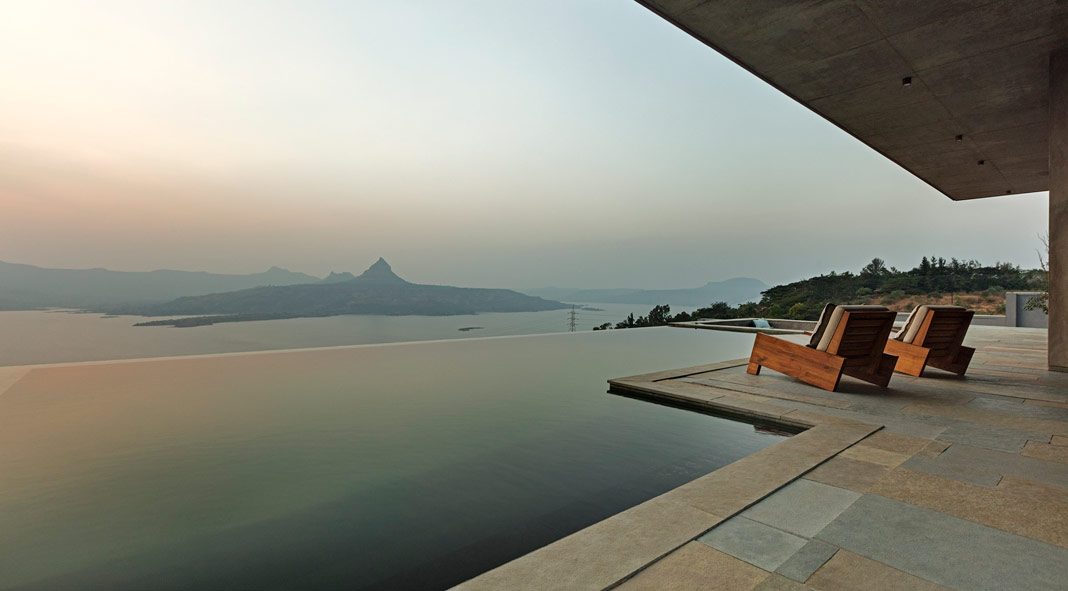 Retreat in the Sahyadri mountain range designed by Khosla Associates.