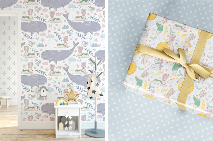 The set is filled with lots of lovely patterns.