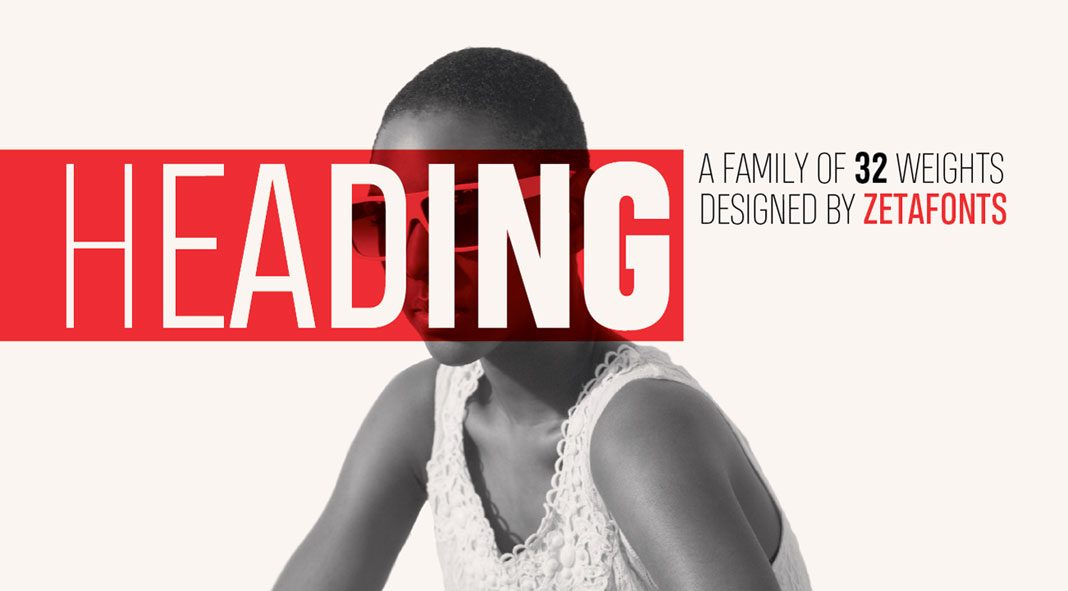 Heading Pro font family from Zetafonts