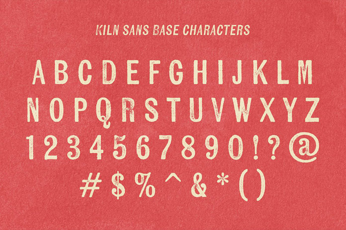 Kiln Sans basic characters.