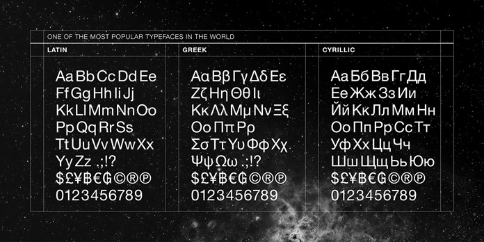 The Neue Helvetica typeface is now available as World fonts in the six most important styles.