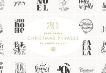 Hand drawn Christmas graphics as EPS and PSD files.