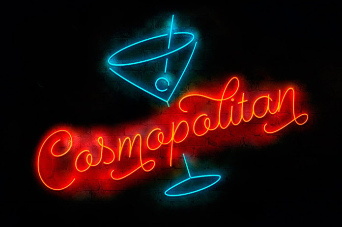 Cosmopolitan script and sans fonts.