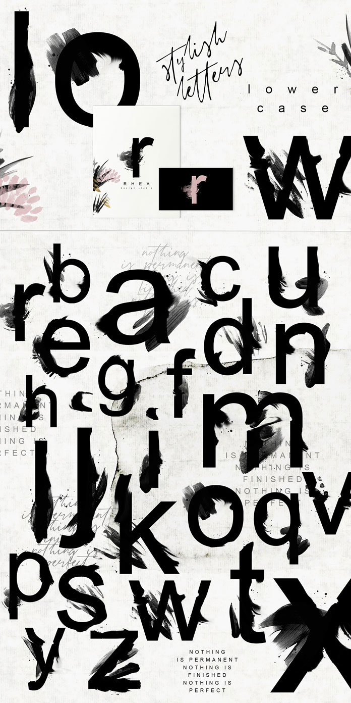 Lowercase letters. Lowercase letters.