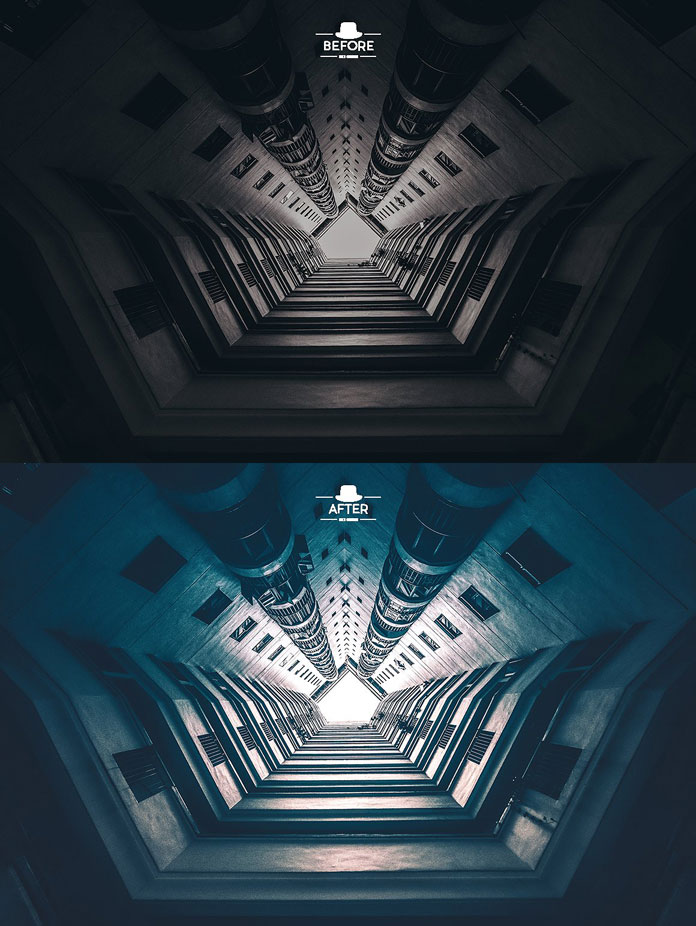 Before and after.