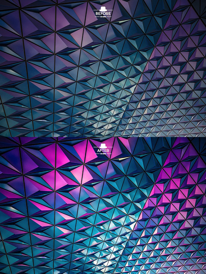 Before and after.