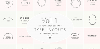 Logotype templates - text based logos by Maggie Molloy.