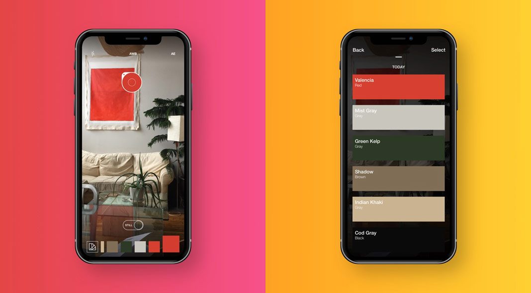 Swatches color picker iOS app.