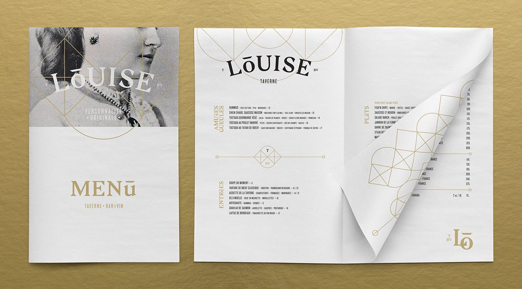 Taverne Louise - graphic design and branding by Agency lg2.