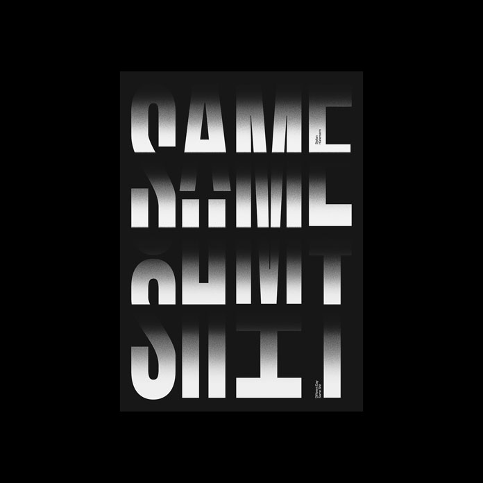 Black typographic posters by Stefan Hürlemann. Black typographic posters by Stefan Hürlemann.