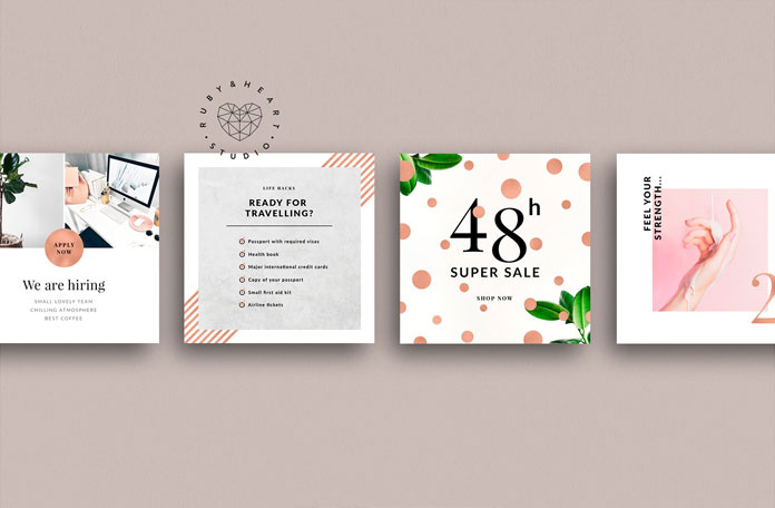 Animated Instagram Posts, Fully editable animations for social media.