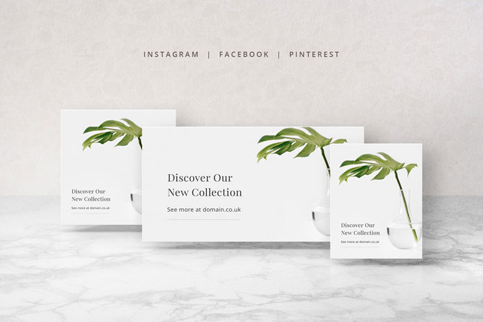 Instagram, Facebook, Pinterest