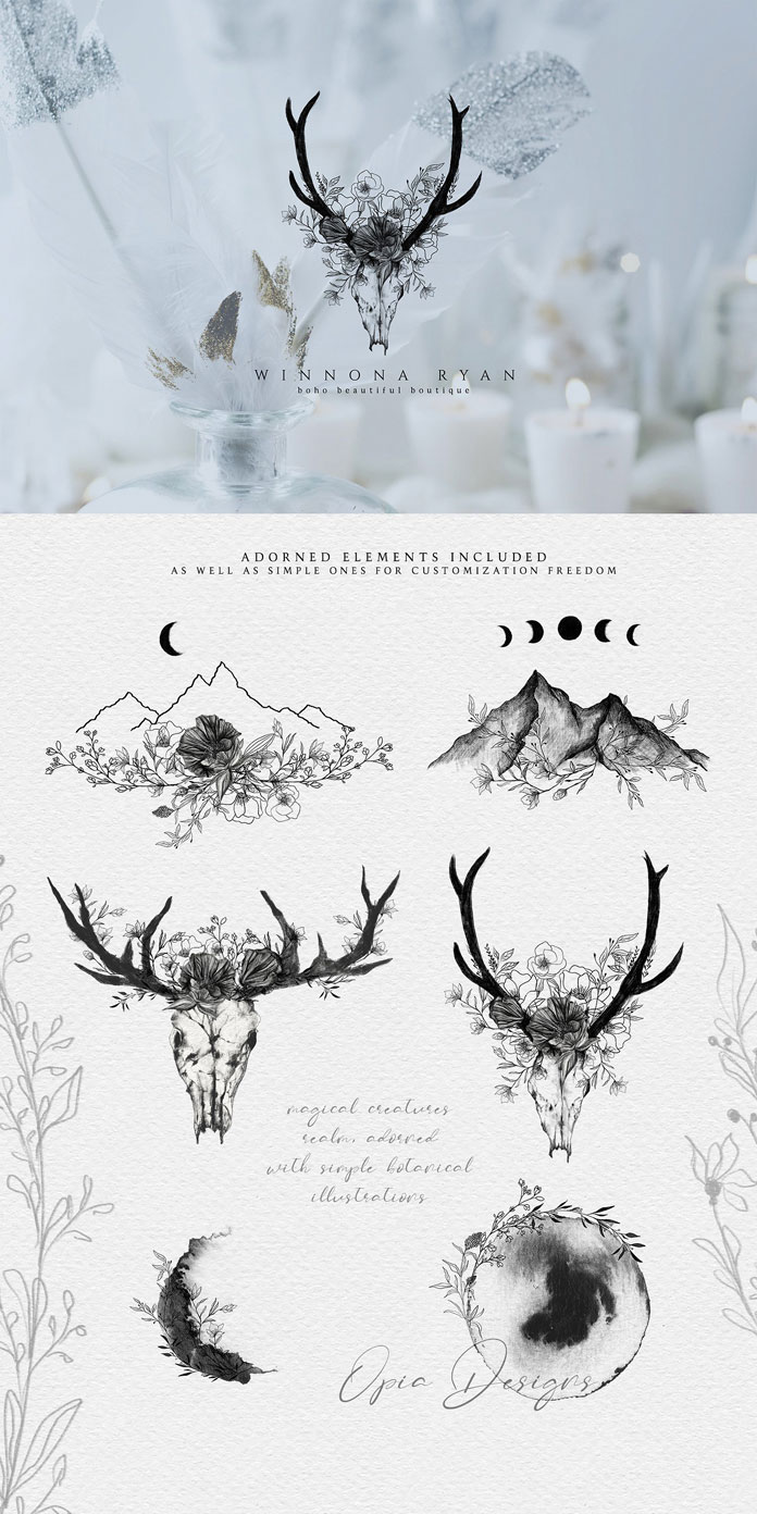Adorned elements.
