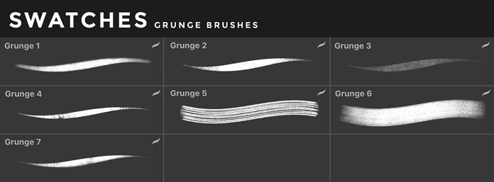 Grunge brushes for iOS app Procreate for iPad.