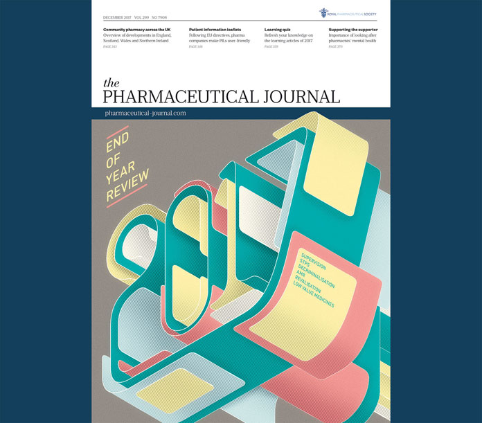 THE PHARMACEUTICAL JOURNAL - 2017 END OF YEAR REVIEW - design by Charles Williams.