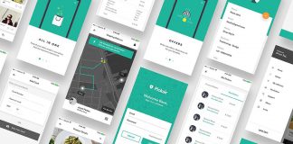 iOS ui kit for delivery and shopping apps.