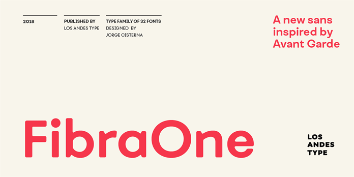 Fibra One font family from Los Andes.