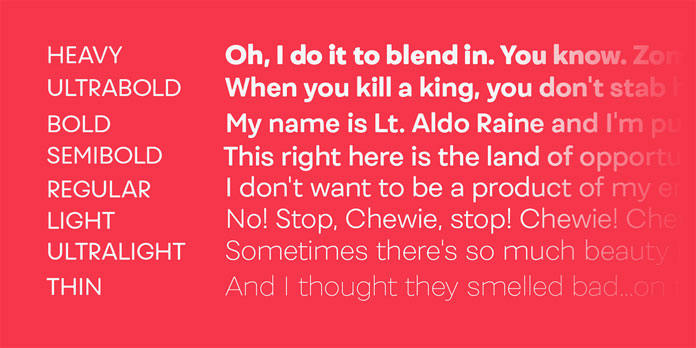 Text samples.