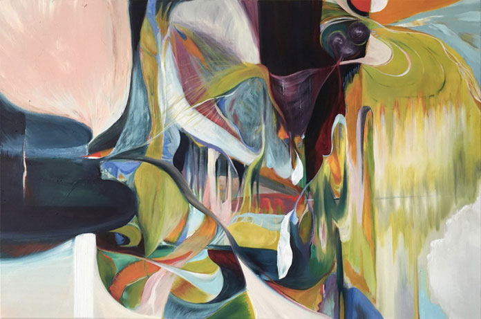 Beneath the Veil, oil paint on linen by Natalia Wróbel