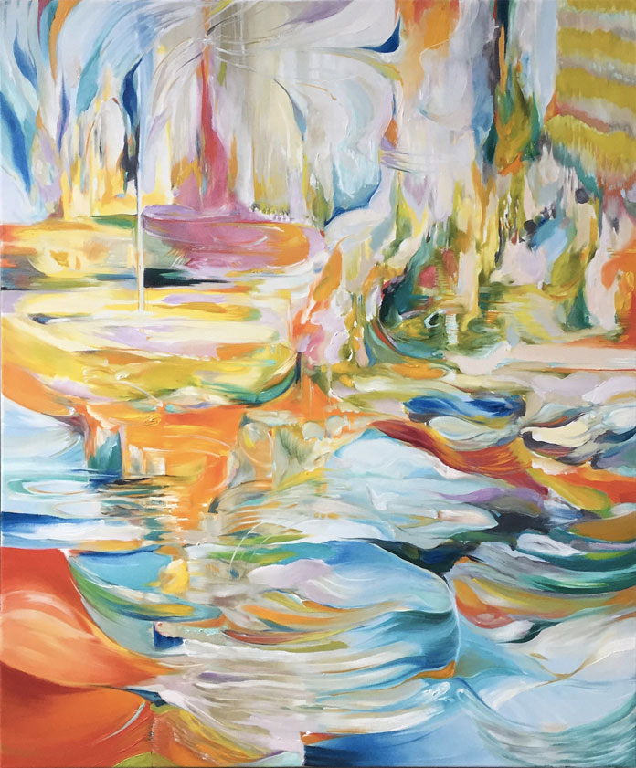 Luminous Undercurrent, oil paint on linen by Natalia Wróbel