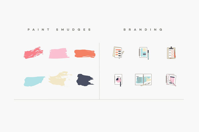 Paint smudges and branding