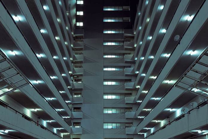 Massive concrete structures created in the 1960s and 70s.