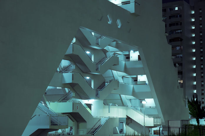 Concrete staircases in Tokyo.