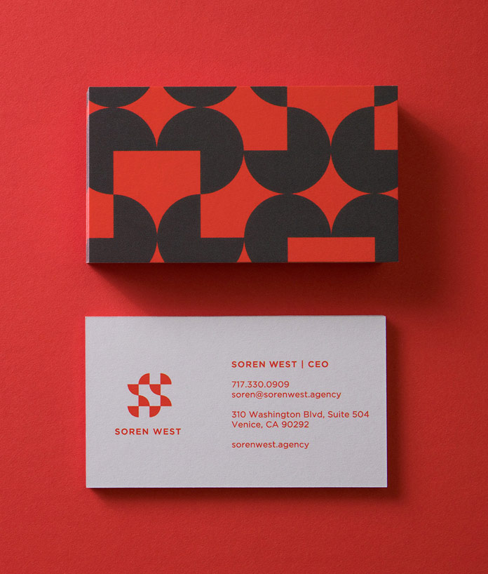 Business card front and backside.