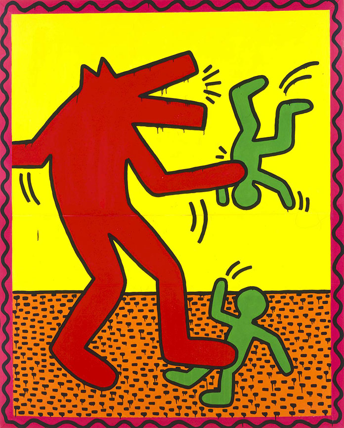Keith Haring - untitled painting from 1982 - © by Keith Haring Foundation Keith Haring - untitled painting from 1982 - © by Keith Haring Foundation