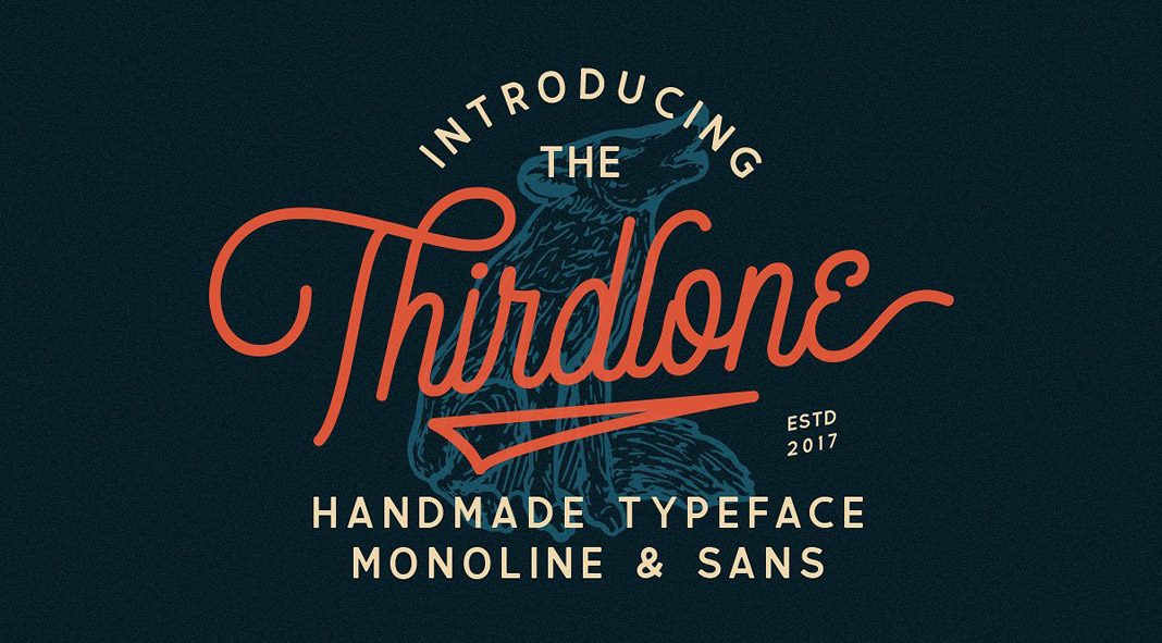 Thirdlone Font Duo plus Bonus Vector Illustrations.