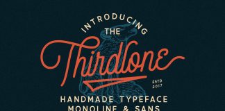 Thirdlone Font Duo plus Bonus Vector Illustrations.