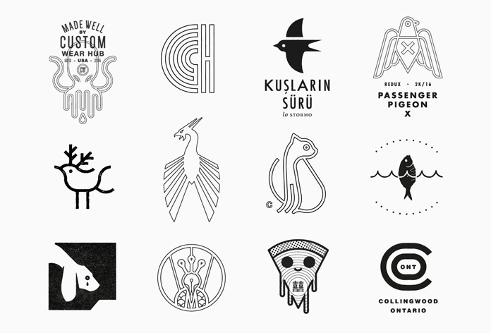 Stunning logos based on simple graphic shapes.