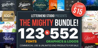 Letterhend Studio font bundle available on MightyDeals.