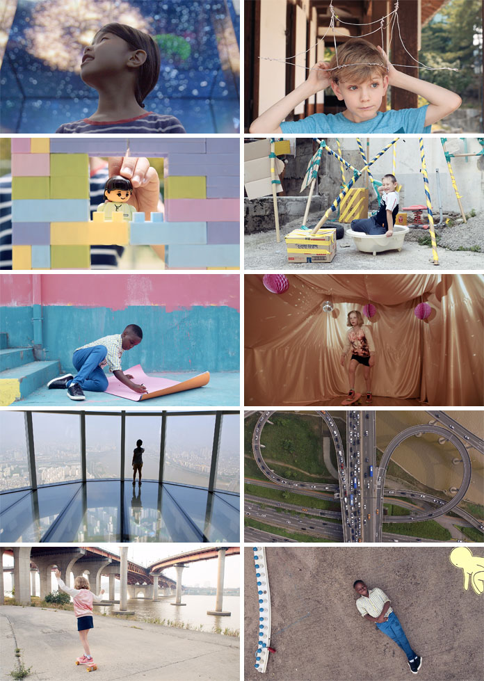 Stills from the video.