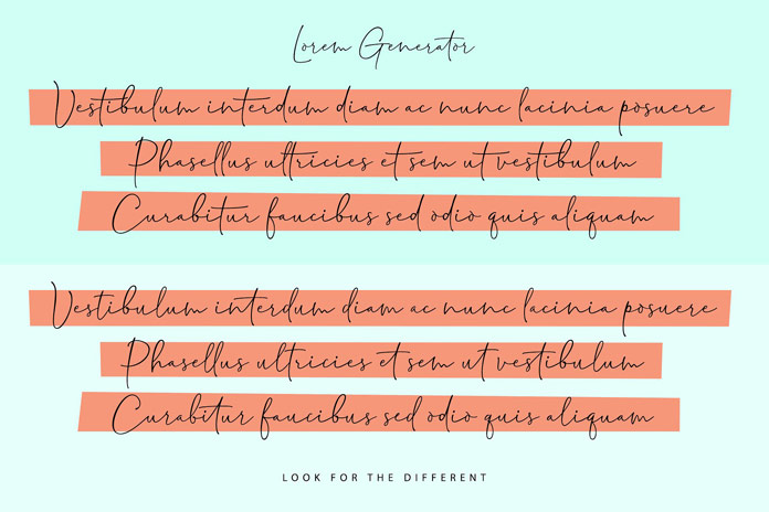 Delliathin font - text samples.