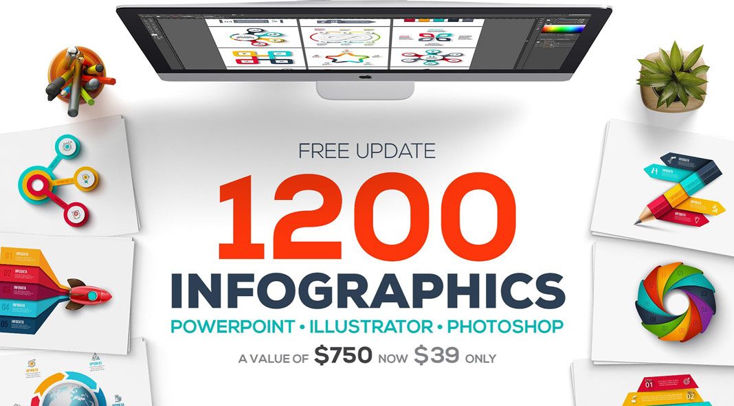 1200 Infographics Templates in one big bundle