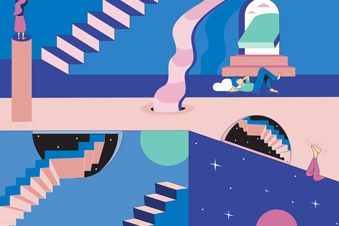Colorful illustrations.