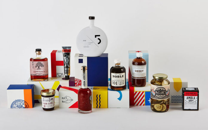The vivid packaging range.