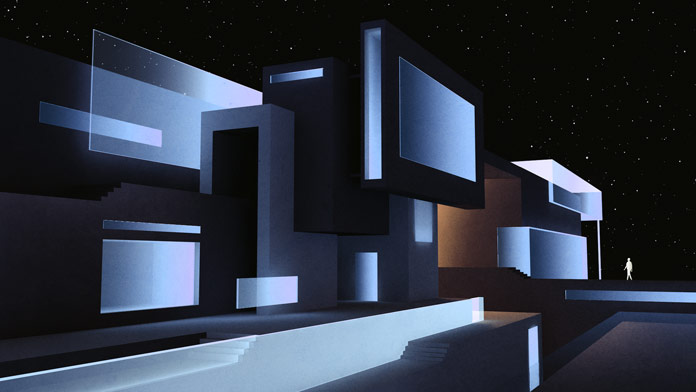 Cosmic Structures - illustrations by graphic designer and illustrator Oska.