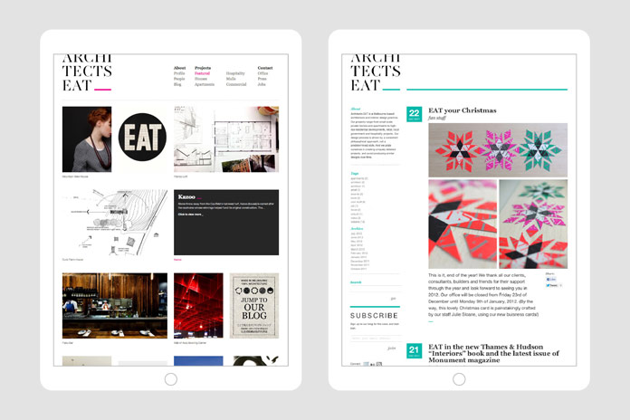 Website on a mobile device.