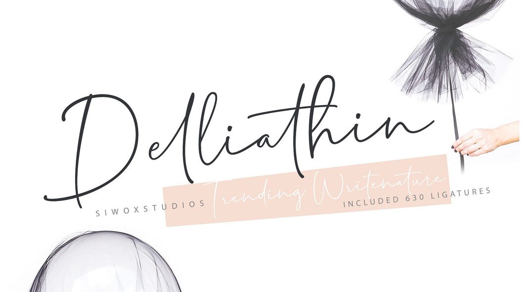 Delliathin signature font from Siwox Studios.