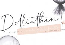 Delliathin signature font from Siwox Studios.