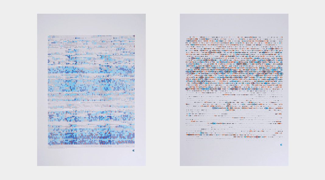 Music generated pattern graphics by Gunther Kleinert.