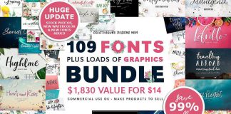 Over 100 Fonts and 2000 Graphics Over 100 Fonts and 2000 Graphics from Creativeqube Design Studio